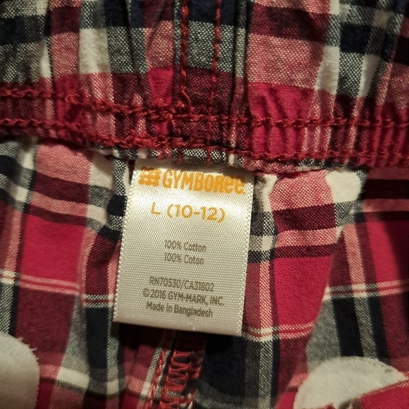 Gymboree boys 10/12 plaid pull on shorts - Picture 2 of 2